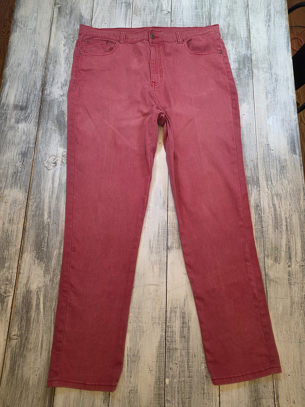 DG2 by Diane Gilman Women's Rose-Pink Straight Leg Jeans sz 18W Tall